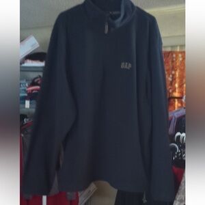 🖤 GAP Modern Fleece Quarter Zip Pullover |Men’s/Unisex | XXL | Black